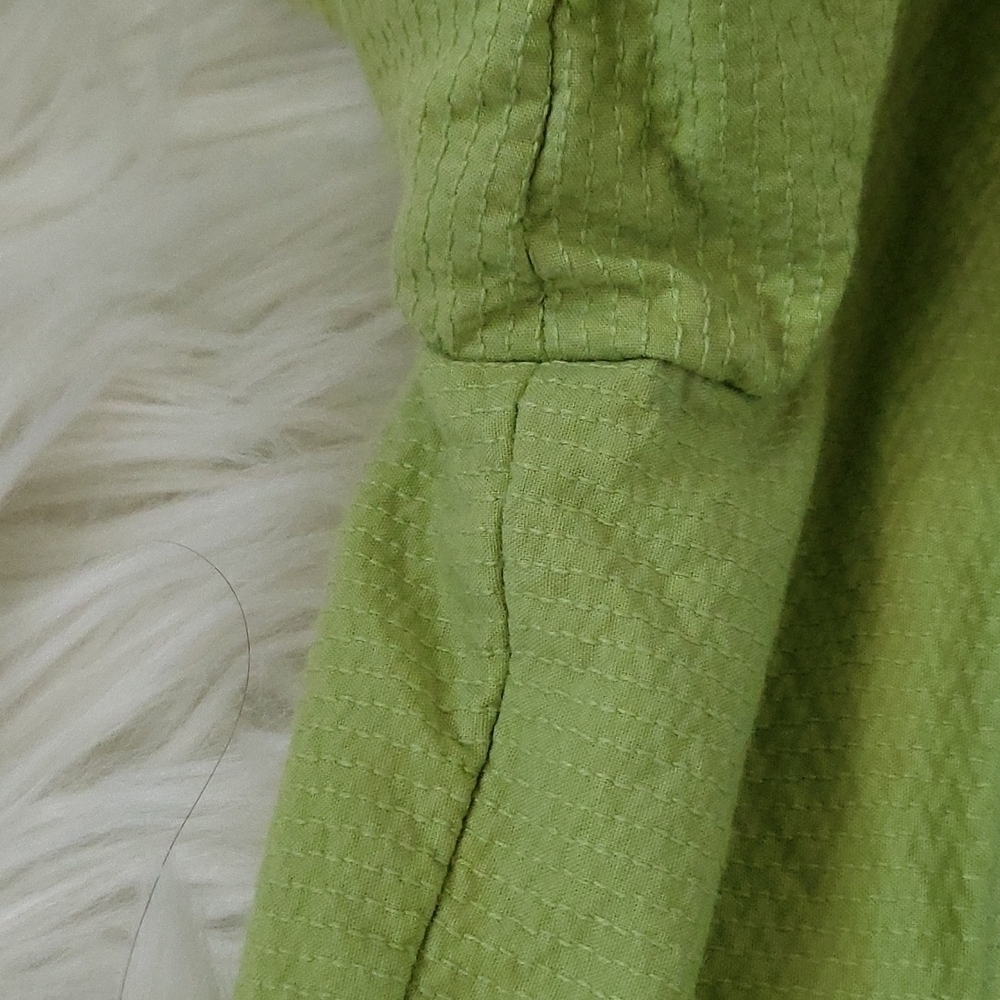 Eileen Fisher spring green straight collar full zip long sleeve lined jacket - Picture 12 of 12